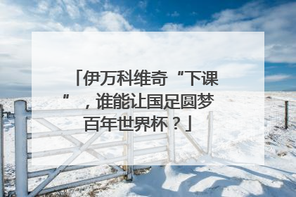 伊万科维奇“下课”，谁能让国足圆梦百年世界杯？