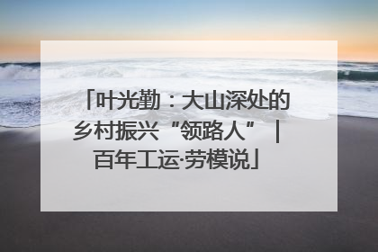 叶光勤：大山深处的乡村振兴“领路人”｜百年工运·劳模说