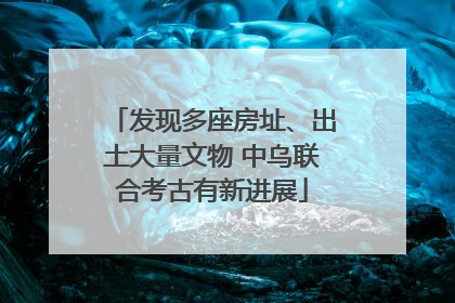发现多座房址、出土大量文物 中乌联合考古有新进展