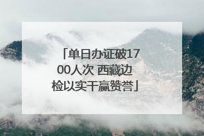 单日办证破1700人次 西藏边检以实干赢赞誉