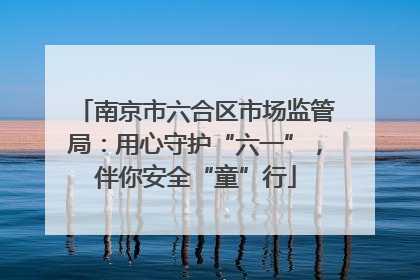 南京市六合区市场监管局：用心守护“六一”，伴你安全“童”行