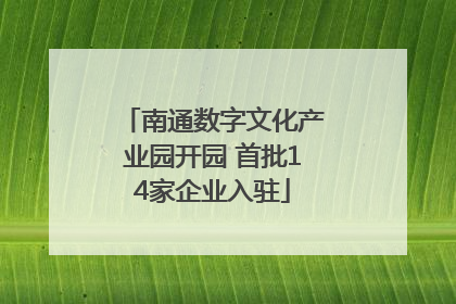 南通数字文化产业园开园 首批14家企业入驻