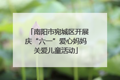 南阳市宛城区开展庆“六一”爱心妈妈关爱儿童活动
