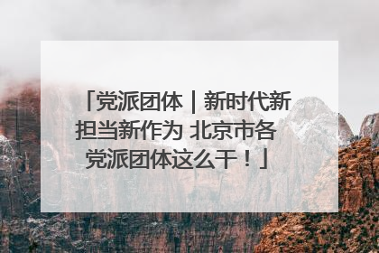 党派团体｜新时代新担当新作为 北京市各党派团体这么干！