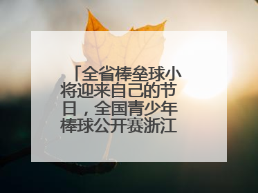 全省棒垒球小将迎来自己的节日，全国青少年棒球公开赛浙江分区赛开打