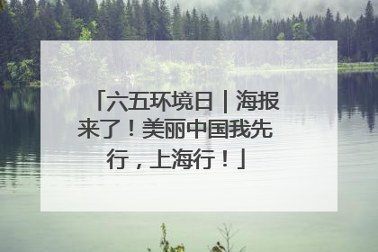 六五环境日｜海报来了！美丽中国我先行，上海行！