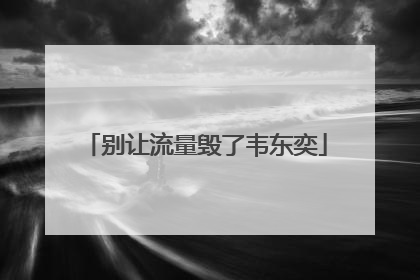 别让流量毁了韦东奕