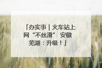 办实事｜火车站上网“不丝滑” 安徽芜湖：升级！