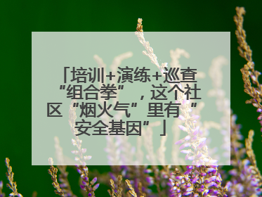 培训+演练+巡查“组合拳”，这个社区“烟火气”里有“安全基因”