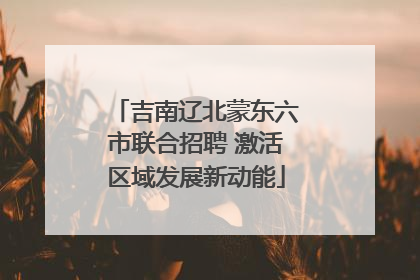 吉南辽北蒙东六市联合招聘 激活区域发展新动能