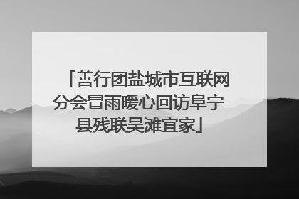 善行团盐城市互联网分会冒雨暖心回访阜宁县残联吴滩宜家