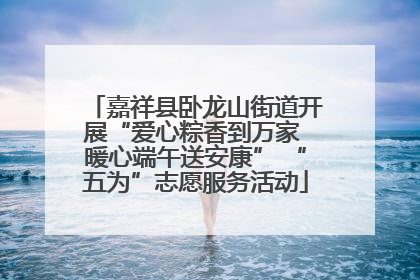 嘉祥县卧龙山街道开展“爱心粽香到万家 暖心端午送安康” “五为”志愿服务活动