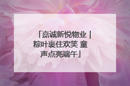嘉诚新悦物业｜粽叶裹住欢笑 童声点亮端午