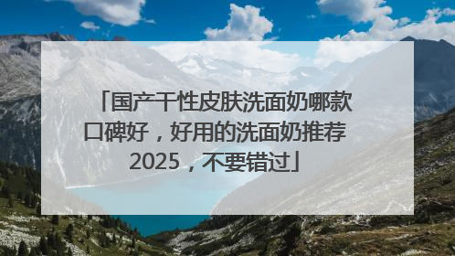 国产干性皮肤洗面奶哪款口碑好，好用的洗面奶推荐2025，不要错过