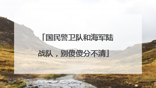 国民警卫队和海军陆战队，别傻傻分不清