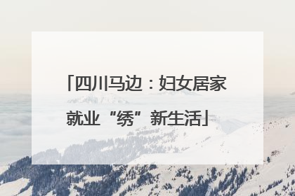 四川马边：妇女居家就业“绣”新生活