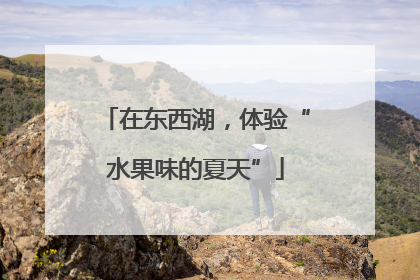 在东西湖，体验“水果味的夏天”