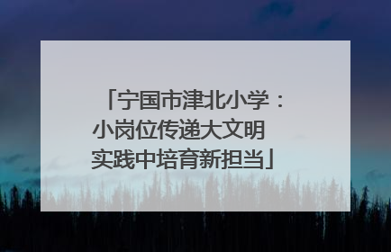宁国市津北小学：小岗位传递大文明 实践中培育新担当
