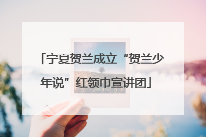 宁夏贺兰成立“贺兰少年说”红领巾宣讲团
