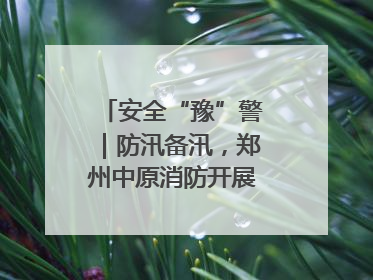 安全“豫”警｜防汛备汛，郑州中原消防开展水域实战演练