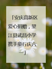 安庆高新区爱心捐赠，望江县武昌小学携手童行庆六一