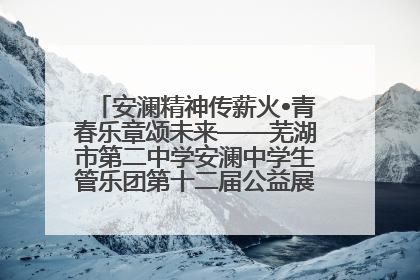 安澜精神传薪火•青春乐章颂未来——芜湖市第二中学安澜中学生管乐团第十二届公益展演圆满举行