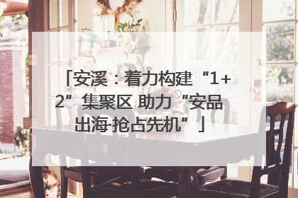 安溪：着力构建“1+2”集聚区 助力“安品出海·抢占先机”