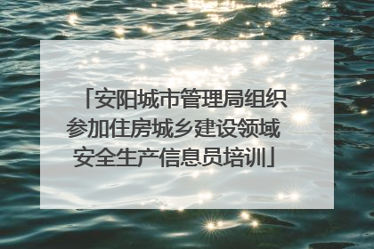 安阳城市管理局组织参加住房城乡建设领域安全生产信息员培训