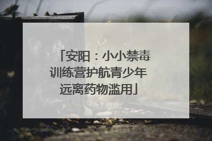 安阳：小小禁毒训练营护航青少年远离药物滥用