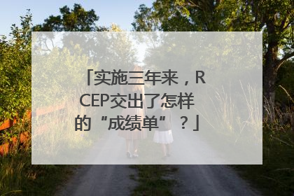 实施三年来，RCEP交出了怎样的“成绩单”？