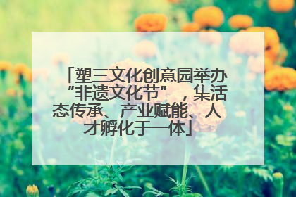 塑三文化创意园举办“非遗文化节”，集活态传承、产业赋能、人才孵化于一体