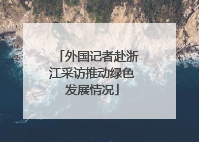 外国记者赴浙江采访推动绿色发展情况