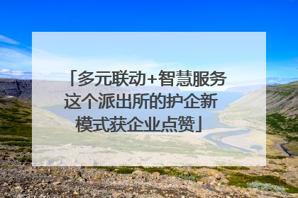 多元联动+智慧服务 这个派出所的护企新模式获企业点赞
