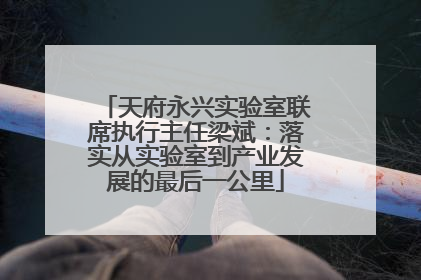 天府永兴实验室联席执行主任梁斌：落实从实验室到产业发展的最后一公里