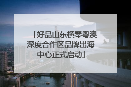 好品山东横琴粤澳深度合作区品牌出海中心正式启动