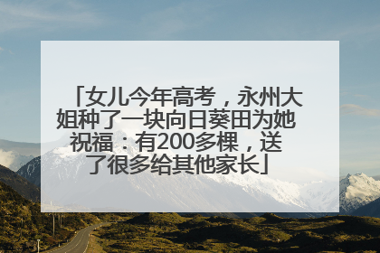 女儿今年高考，永州大姐种了一块向日葵田为她祝福：有200多棵，送了很多给其他家长