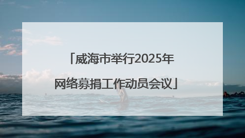 威海市举行2025年网络募捐工作动员会议