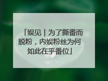 娱见｜为了撕番而脱粉，内娱粉丝为何如此在乎番位