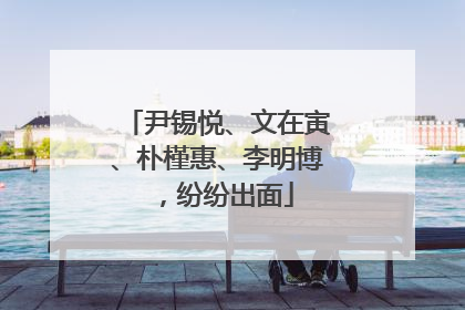 尹锡悦、文在寅、朴槿惠、李明博，纷纷出面