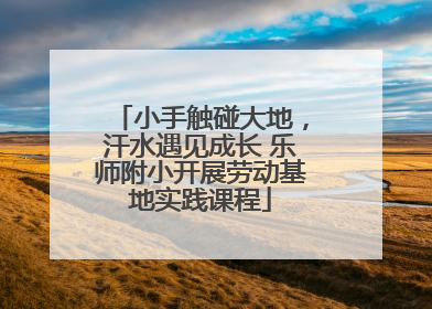 小手触碰大地，汗水遇见成长 乐师附小开展劳动基地实践课程
