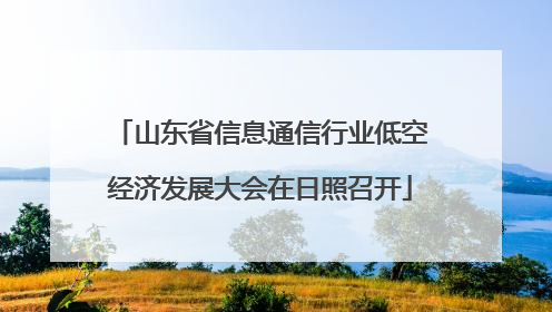 山东省信息通信行业低空经济发展大会在日照召开