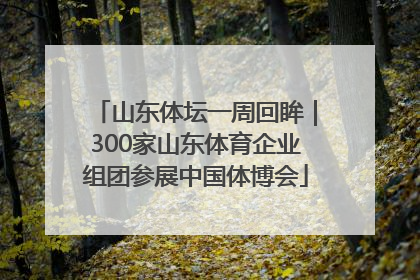 山东体坛一周回眸｜300家山东体育企业组团参展中国体博会