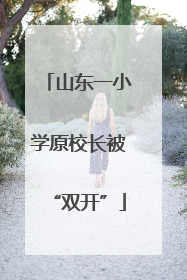 山东一小学原校长被“双开”