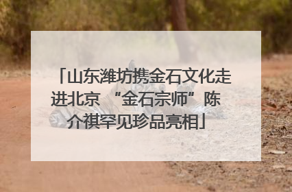 山东潍坊携金石文化走进北京 “金石宗师”陈介祺罕见珍品亮相