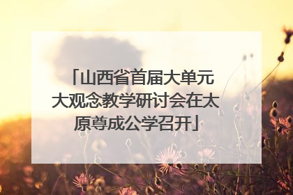 山西省首届大单元 大观念教学研讨会在太原尊成公学召开