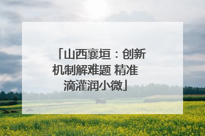 山西襄垣：创新机制解难题 精准滴灌润小微
