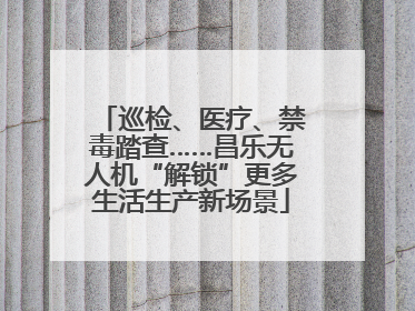 巡检、医疗、禁毒踏查……昌乐无人机“解锁”更多生活生产新场景
