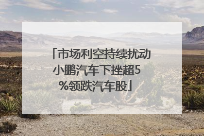市场利空持续扰动 小鹏汽车下挫超5%领跌汽车股