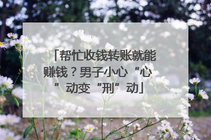 帮忙收钱转账就能赚钱？男子小心“心”动变“刑”动