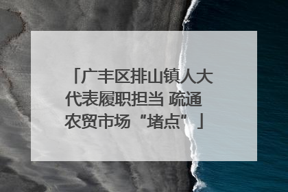 广丰区排山镇人大代表履职担当 疏通农贸市场“堵点”